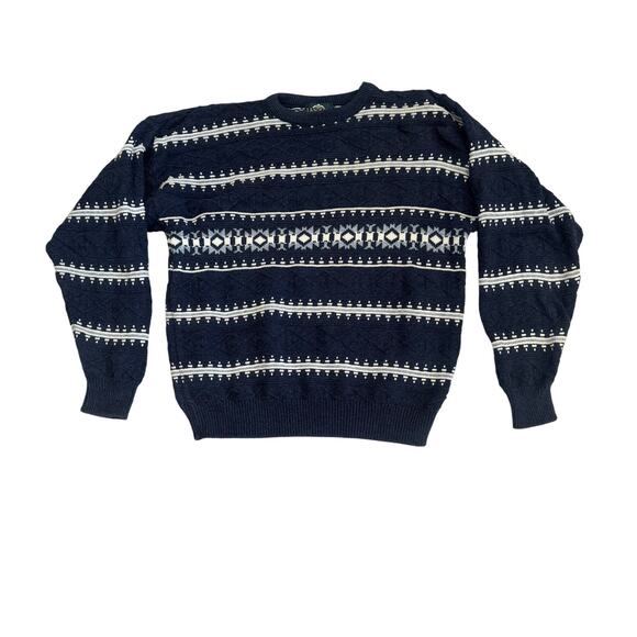 Jantzen Nordic Fair Isle Crewneck Pullover Sweater Men’s XL Blue - Picture 4 of 11